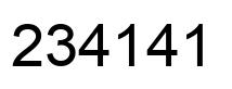 Number 234141 black image