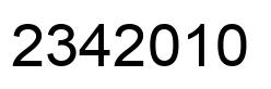 Número 2342010 imagen negro