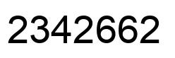 Number 2342662 black image