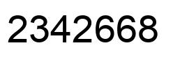 Number 2342668 black image