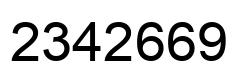 Number 2342669 black image
