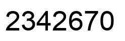 Number 2342670 black image