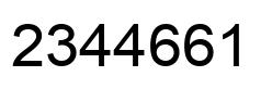 Number 2344661 black image