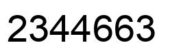 Number 2344663 black image