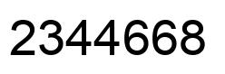 Number 2344668 black image