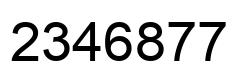 Number 2346877 black image