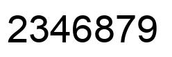 Number 2346879 black image