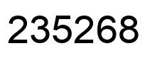 Number 235268 black image