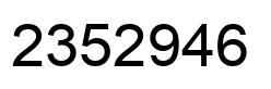 Number 2352946 black image