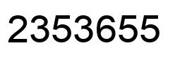 Number 2353655 black image