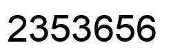 Number 2353656 black image