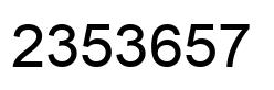 Number 2353657 black image
