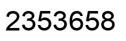Number 2353658 black image
