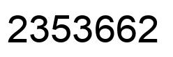 Number 2353662 black image