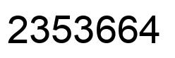 Number 2353664 black image