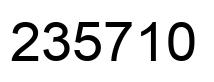 Number 235710 black image
