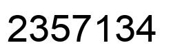 Number 2357134 black image
