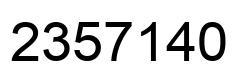 Number 2357140 black image
