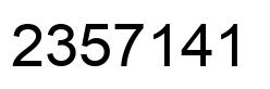 Number 2357141 black image
