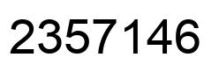 Number 2357146 black image