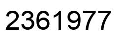 Number 2361977 black image