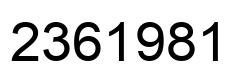 Number 2361981 black image