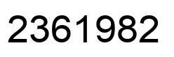 Number 2361982 black image