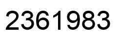 Number 2361983 black image