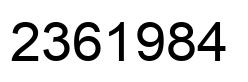 Number 2361984 black image