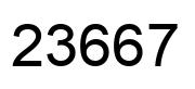 Número 23667 imagen negro
