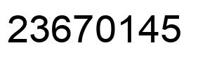 Number 23670145 black image