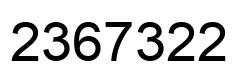 Number 2367322 black image