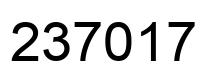 Number 237017 black image