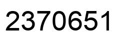 Number 2370651 black image
