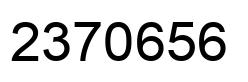 Number 2370656 black image