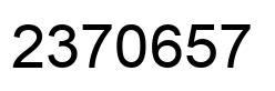 Number 2370657 black image