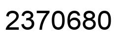 Number 2370680 black image