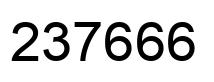 Number 237666 black image