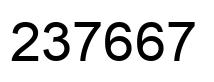Number 237667 black image