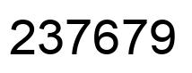 Number 237679 black image