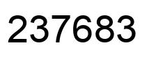 Number 237683 black image