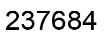 Number 237684 black image