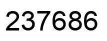 Number 237686 black image