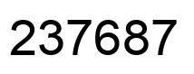 Number 237687 black image