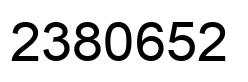 Number 2380652 black image