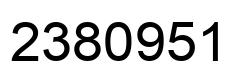 Number 2380951 black image