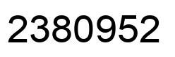 Number 2380952 black image