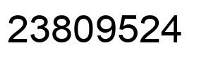 Number 23809524 black image