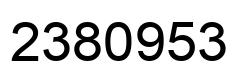 Number 2380953 black image