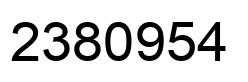 Number 2380954 black image